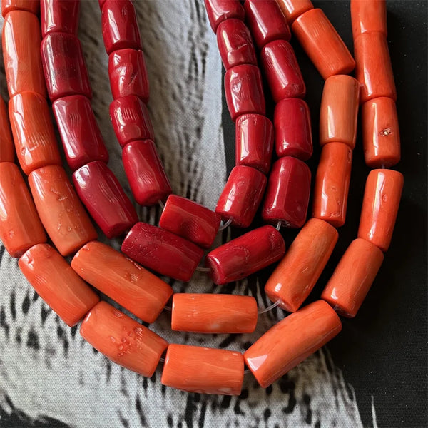 Orange Red Coral Beads-ToShay.org