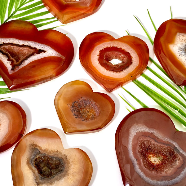 Orange Carnelian Geode Heart-ToShay.org