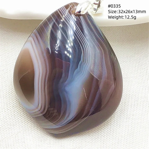 Grey Brown Agate Pendant-ToShay.org
