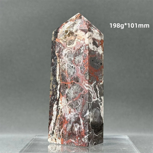 Red White Agate Obelisk-ToShay.org