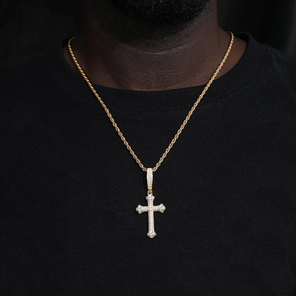 Silver Cross Pendant Necklace-ToShay.org