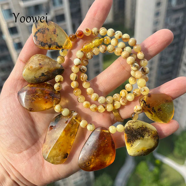 Yellow Amber Necklace-ToShay.org