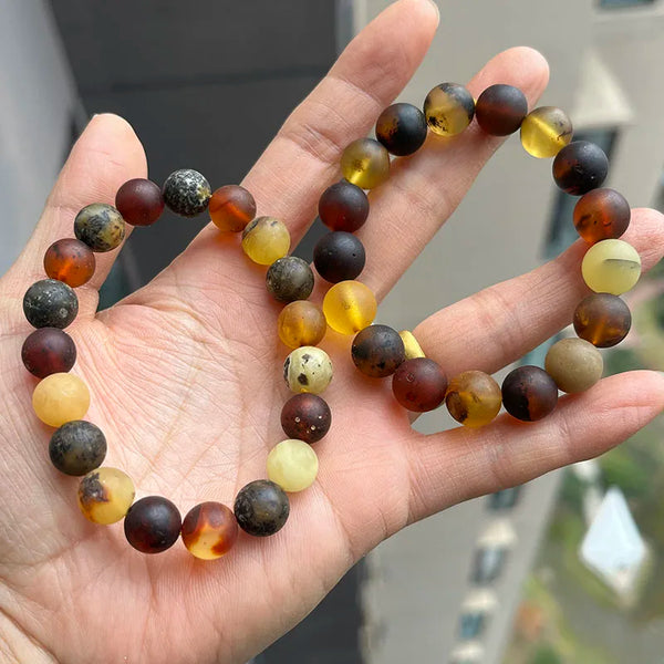 Yellow Amber Bead Bracelets-ToShay.org
