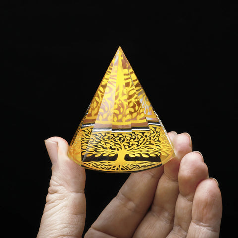 Clear Crystal Tree Pyramid-ToShay.org