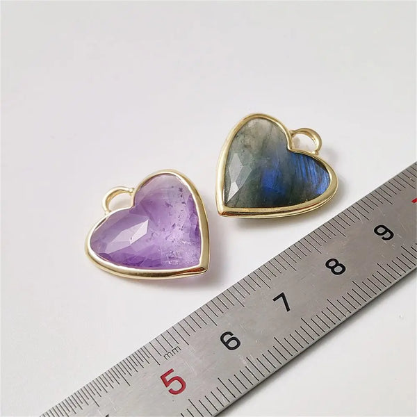 Mixed Crystal Heart Pendants-ToShay.org