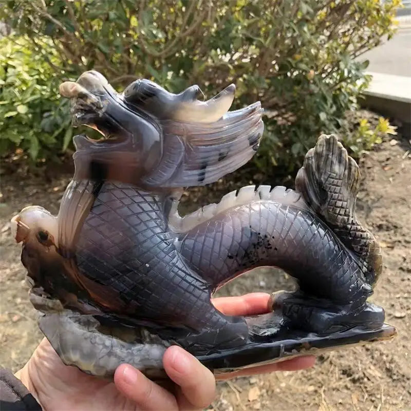 Grey Agate Dragon-ToShay.org