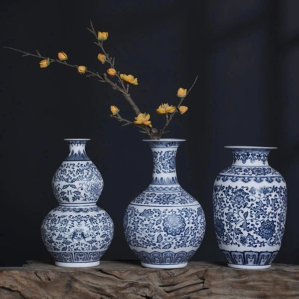 Blue White Ceramic Vase-ToShay.org