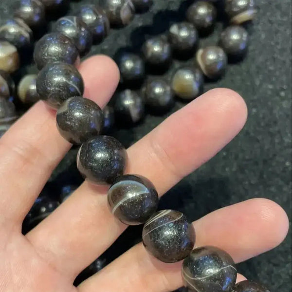 Black Agate Buddha Beads-ToShay.org