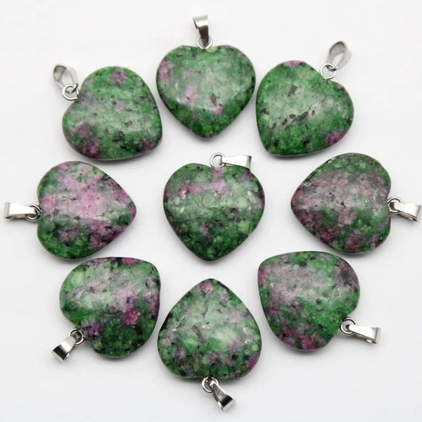 Mixed Crystal Heart Pendants-ToShay.org