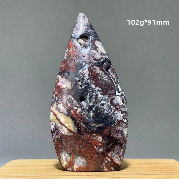 Red Lace Agate Torch-ToShay.org