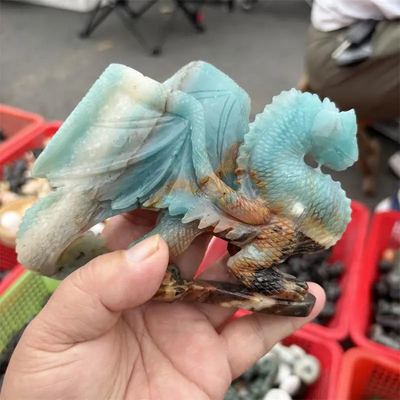 Blue Amazonite Dragon-ToShay.org