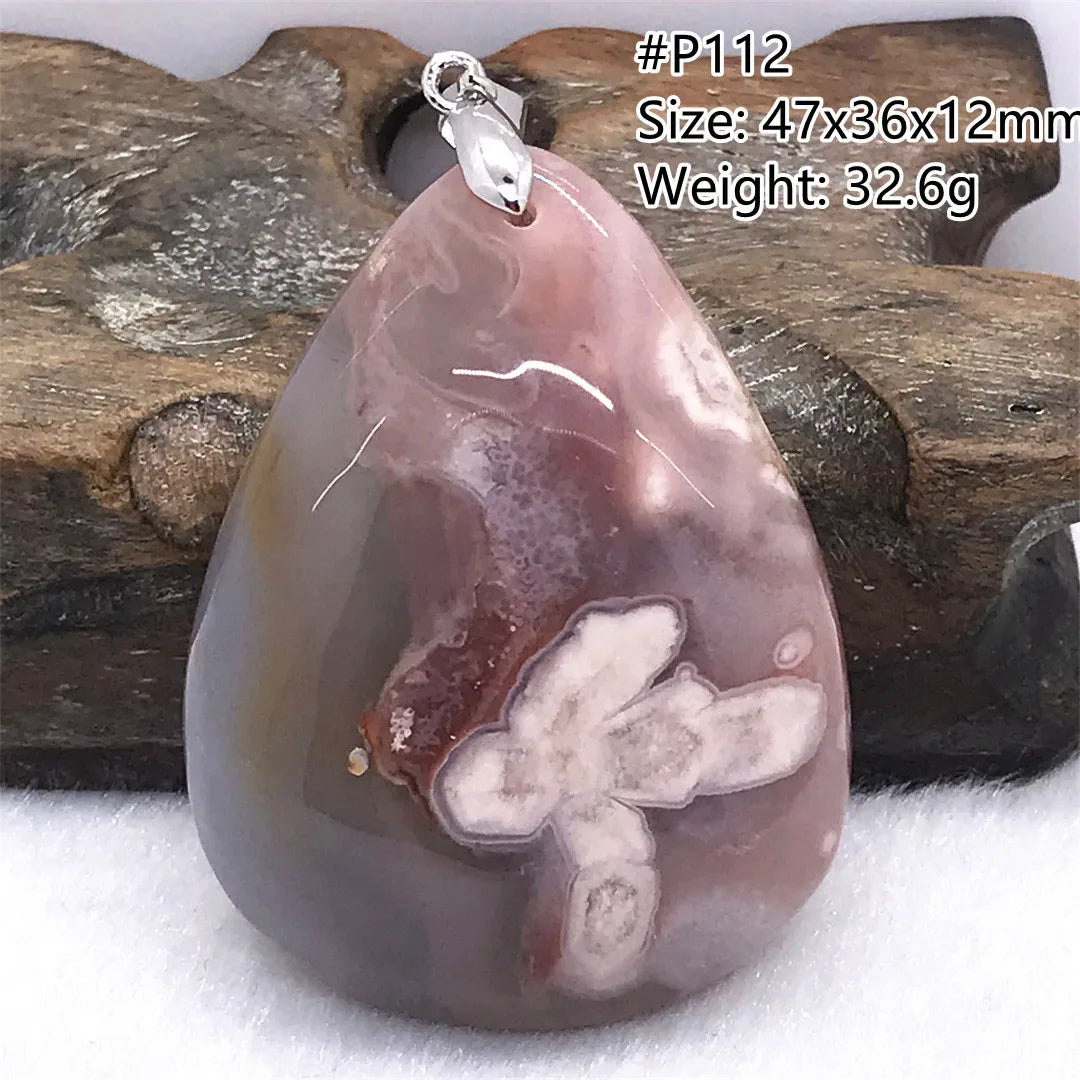 Pink Cherry Agate Pendant-ToShay.org