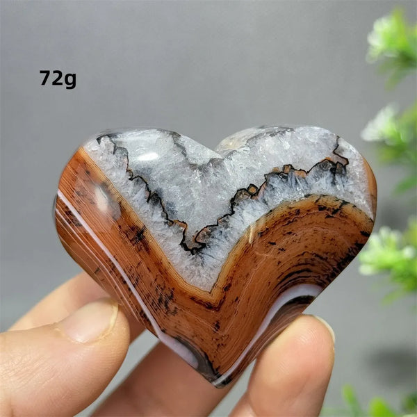 Red Striped Agate Heart-ToShay.org
