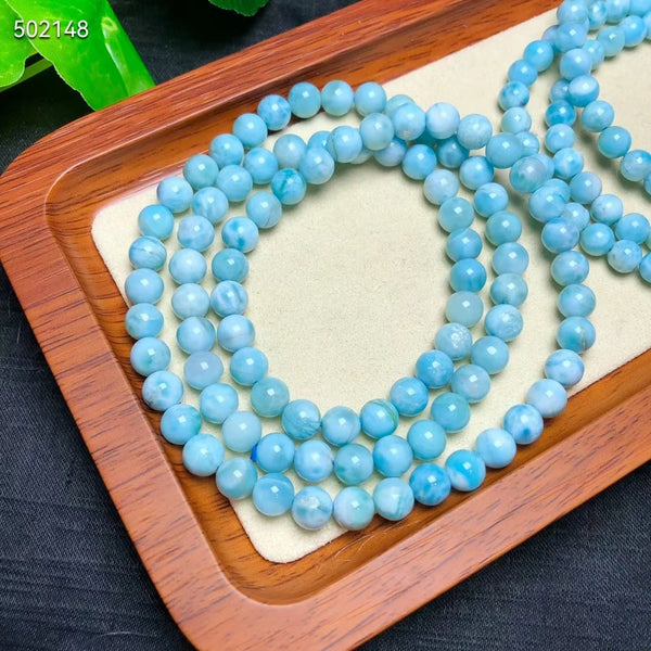 Blue Larimar Bead Bracelet-ToShay.org
