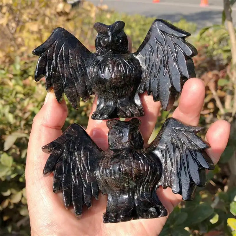 Red Garnet Stone Owl-ToShay.org