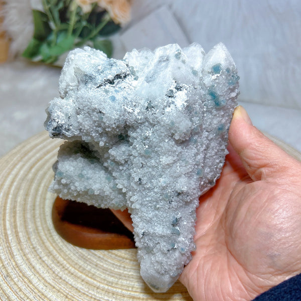 Blue Fluorite Druzy Raw Stone-ToShay.org