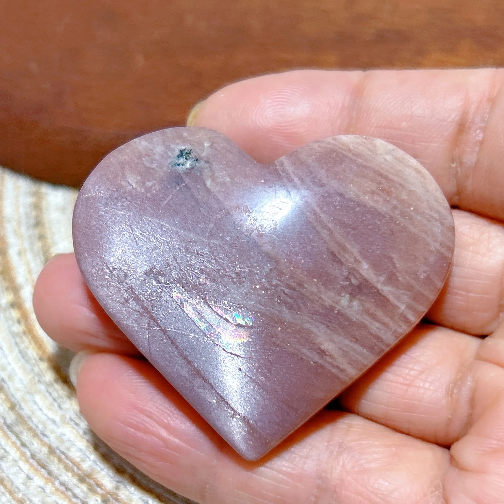 Orange Sunstone Heart-ToShay.org