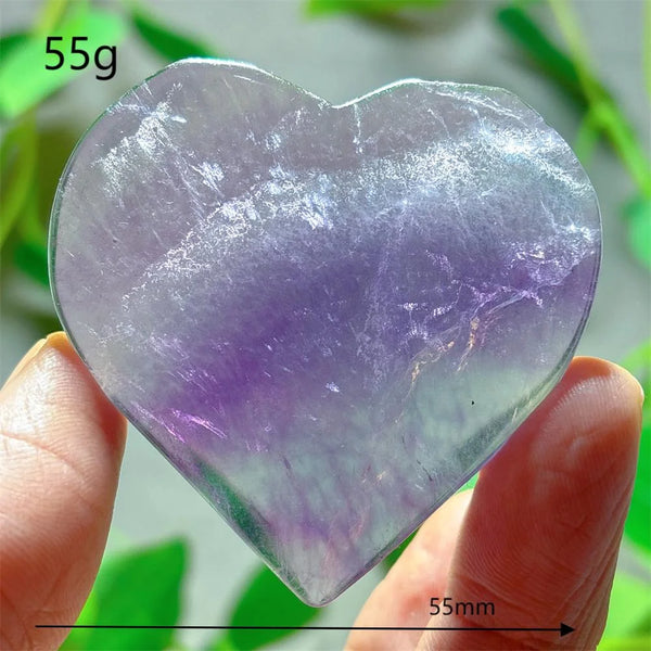 Rainbow Fluorite Heart-ToShay.org