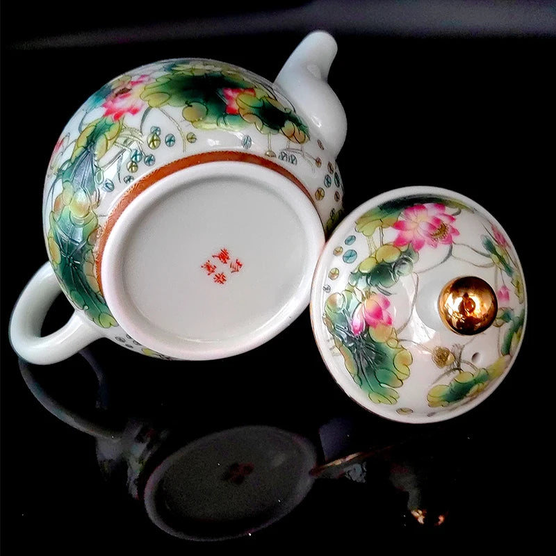 White Painted Porcelain Teapot-ToShay.org