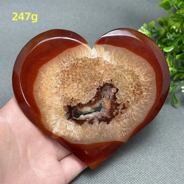 Red Agate Geode Heart-ToShay.org