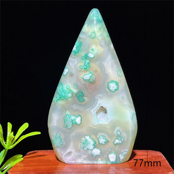 Green Flower Agate Flame-ToShay.org