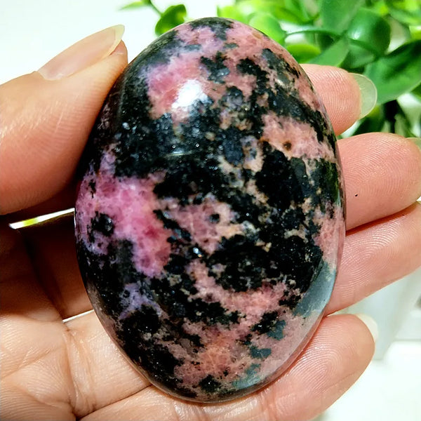 Pink Rosestone Palm Stone-ToShay.org