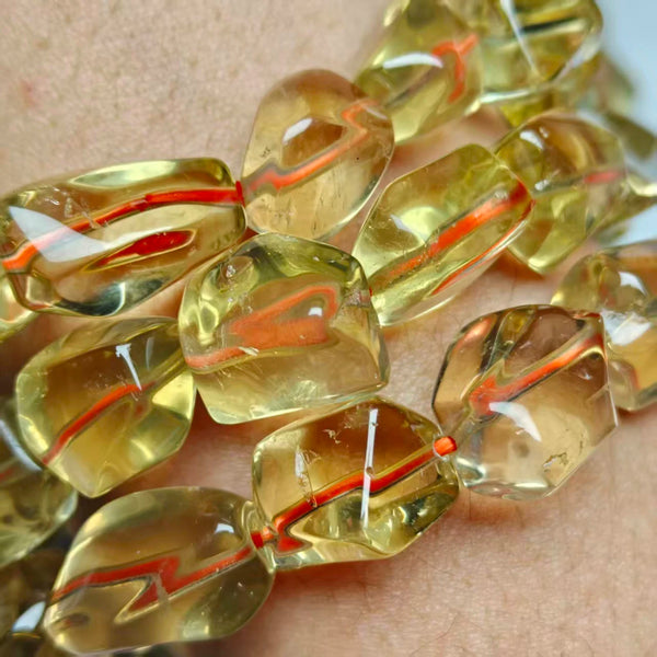 Yellow Citrine Bead Bracelet-ToShay.org