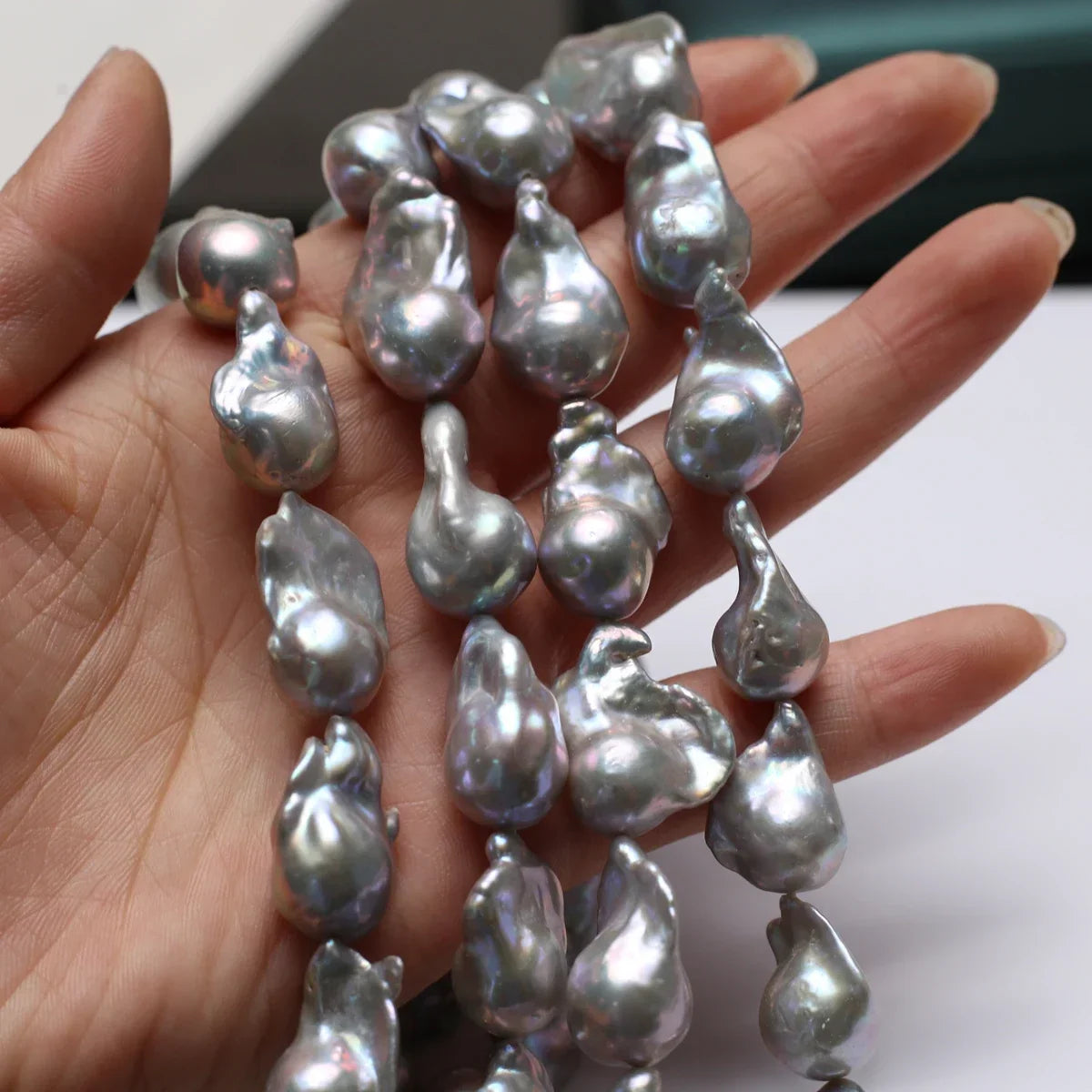 Grey Pearl Baroque Beads-ToShay.org