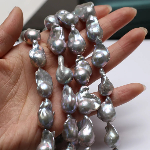 Grey Pearl Baroque Beads-ToShay.org