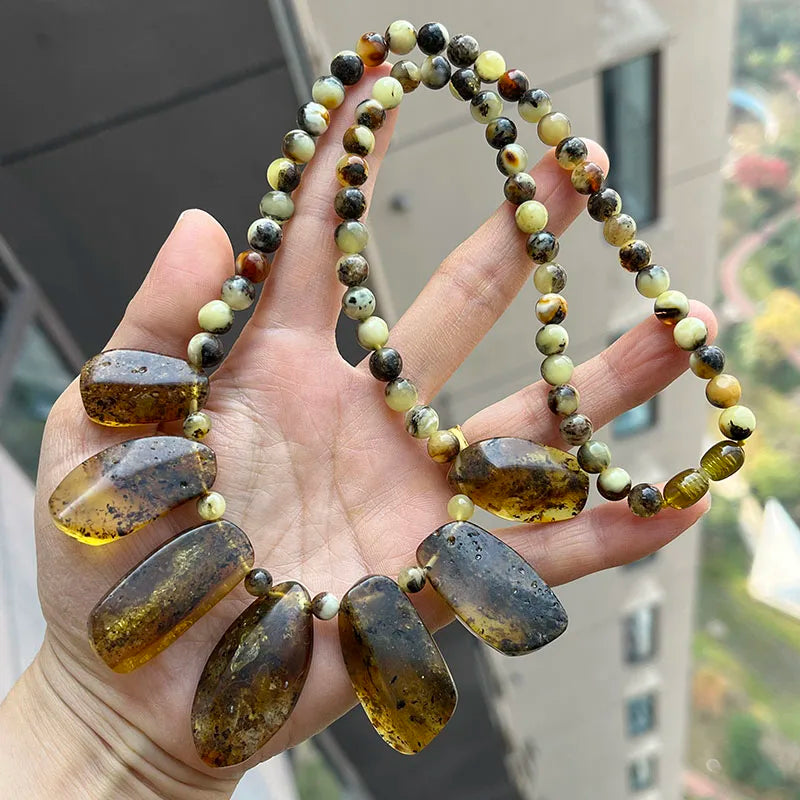 Yellow Amber Necklace-ToShay.org