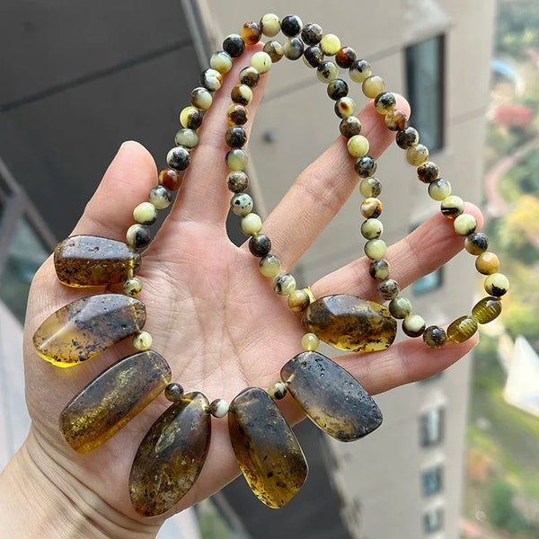 Yellow Amber Necklace-ToShay.org