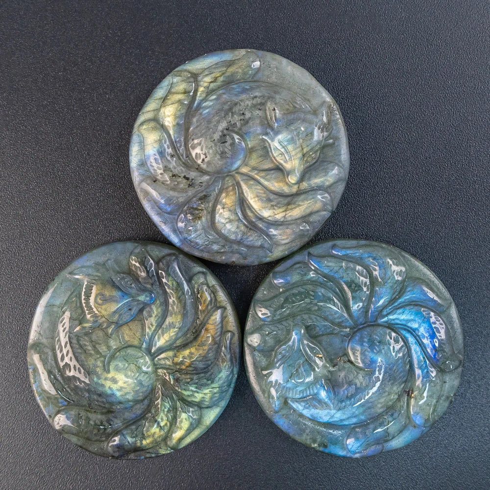 Blue Labradorite Fox Plate-ToShay.org