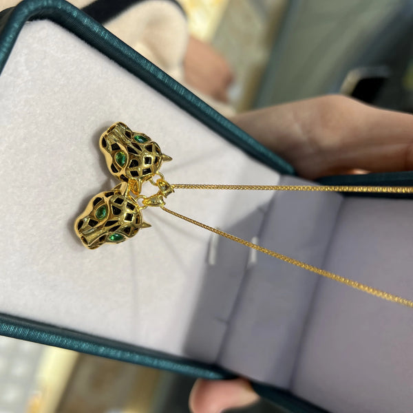 Gold Leopard Head Pendant-ToShay.org