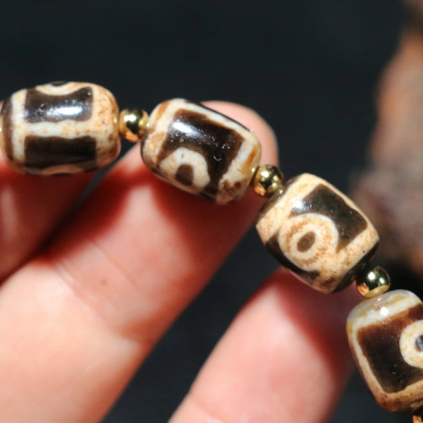 Tibetan Agate Dzi Bracelet-ToShay.org
