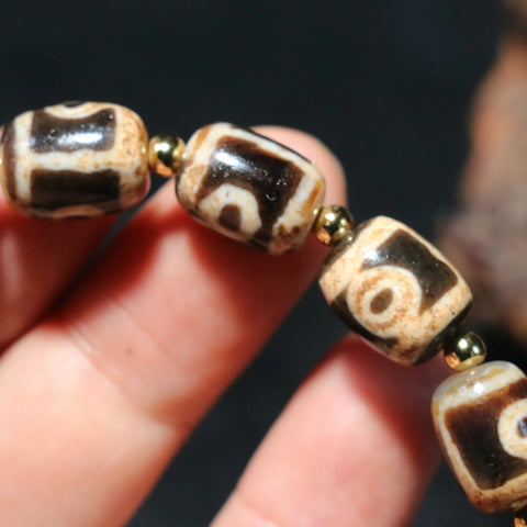 Tibetan Agate Dzi Bracelet-ToShay.org