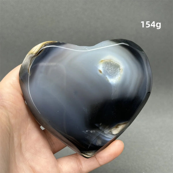 Grey Agate Geode Heart-ToShay.org