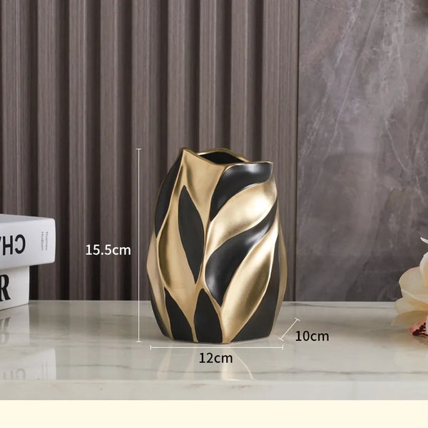 Gold Painted Ceramic Vases-ToShay.org