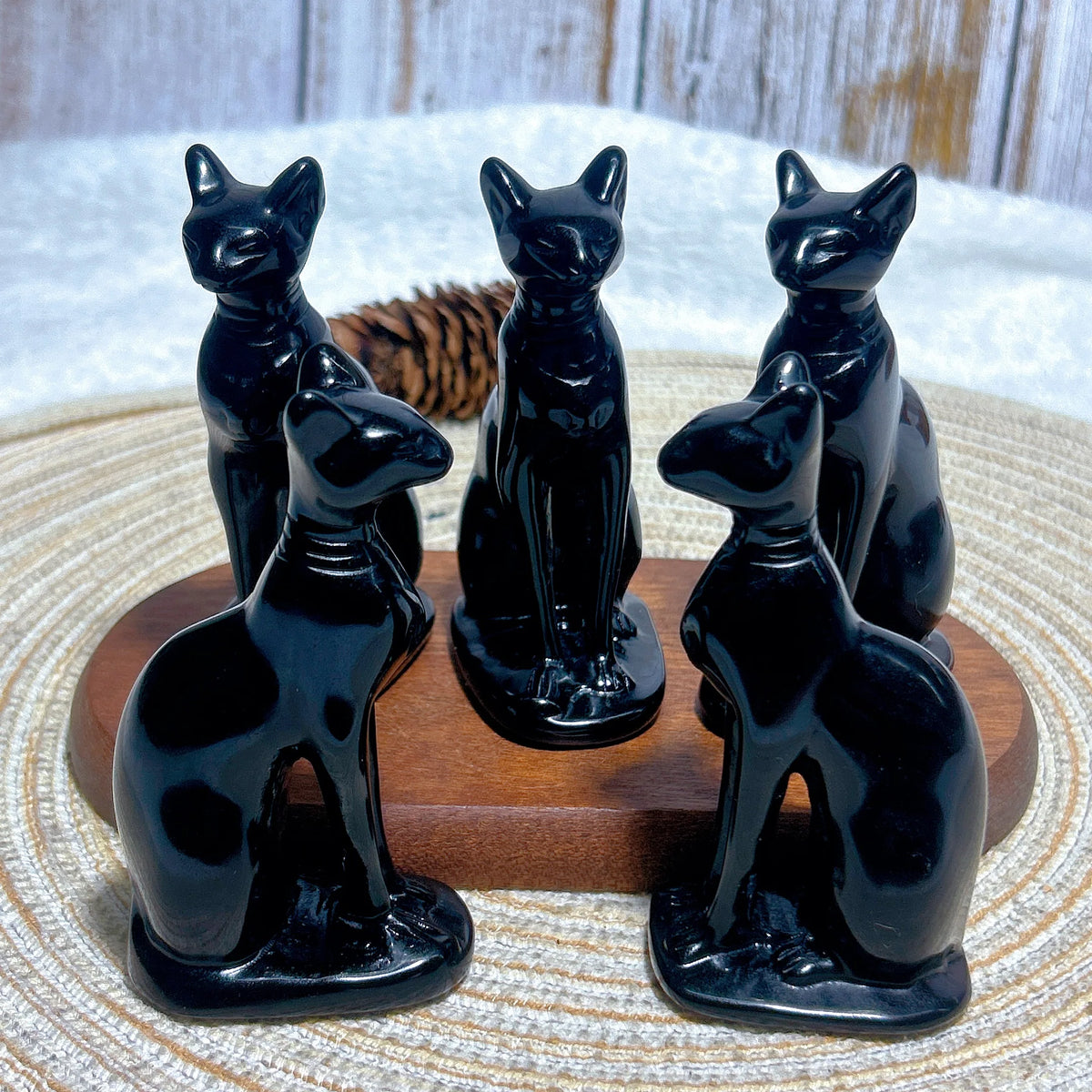 Black Obsidian Egyptian Cat-ToShay.org