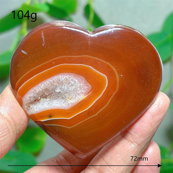 Orange Carnelian Druzy Heart-ToShay.org