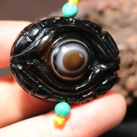 Black Onyx Eye Pendant-ToShay.org