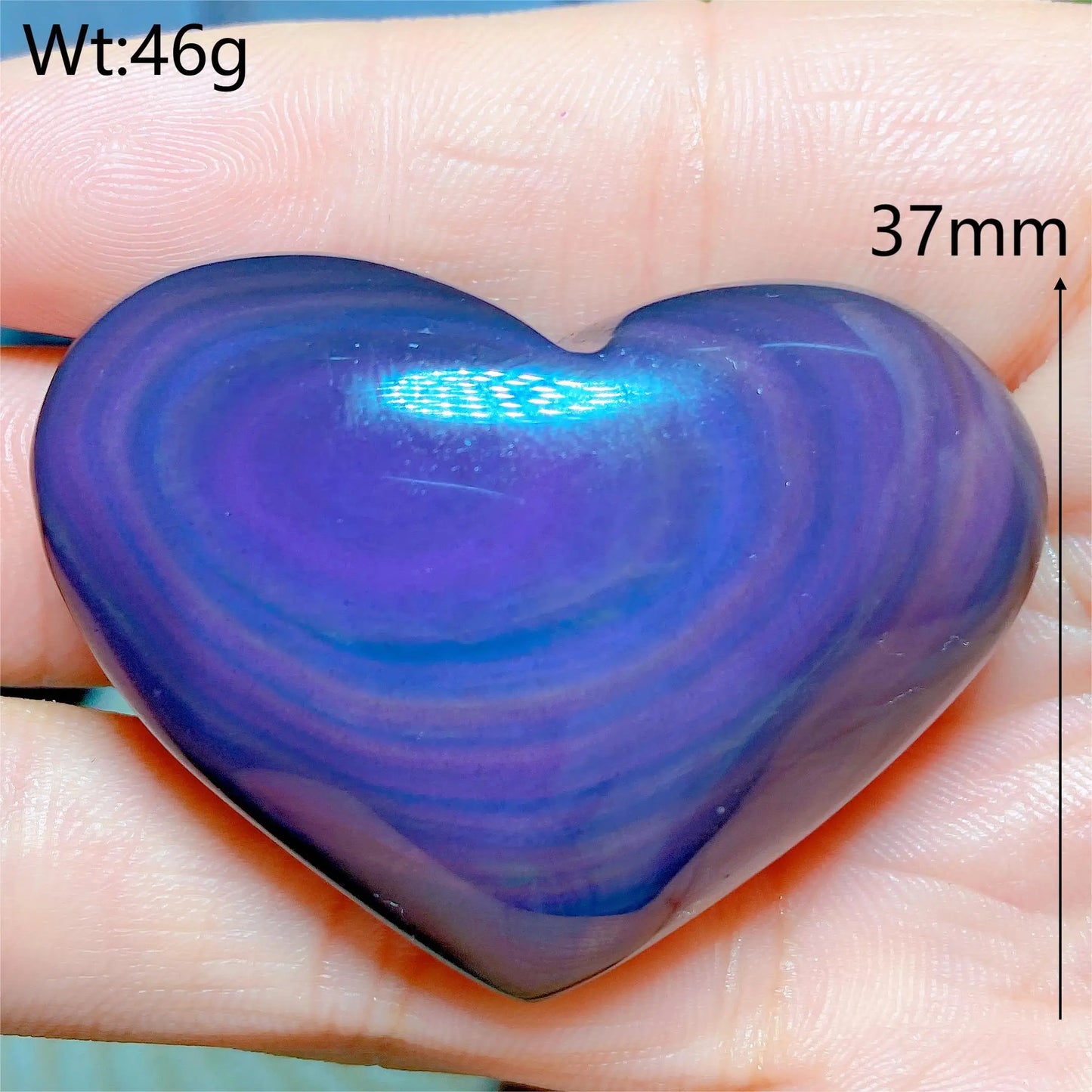 Rainbow Obsidian Heart-ToShay.org