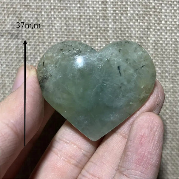 Green Grape Prehnite Hearts-ToShay.org