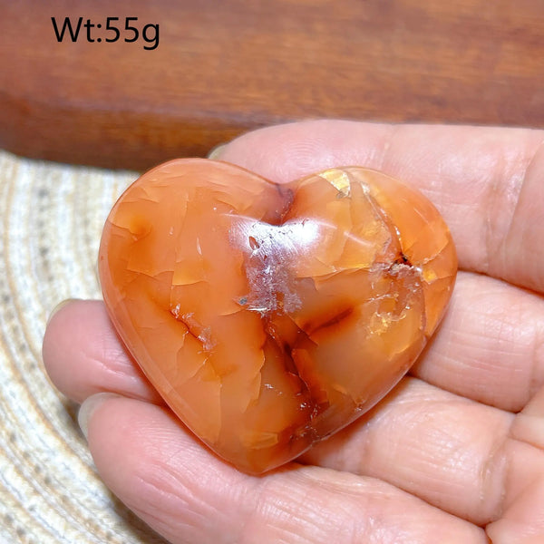 Orange Carnelian Druzy Heart-ToShay.org