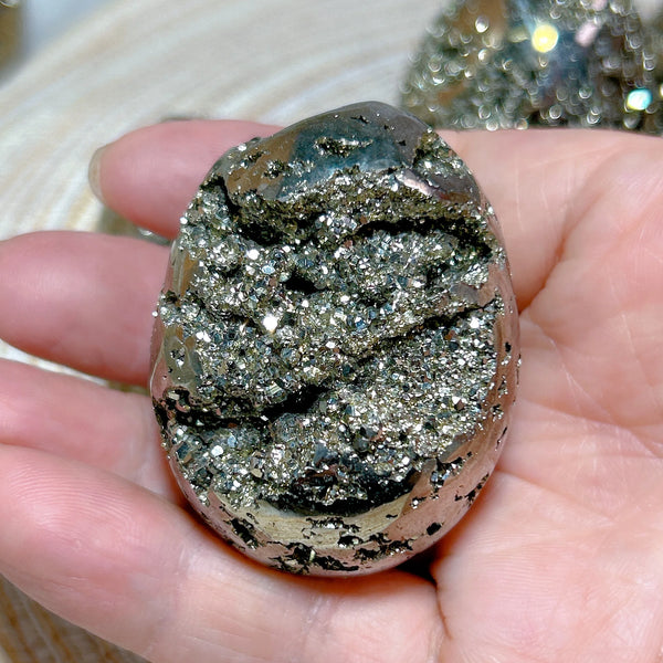 Silver Pyrite Geode Eggs-ToShay.org