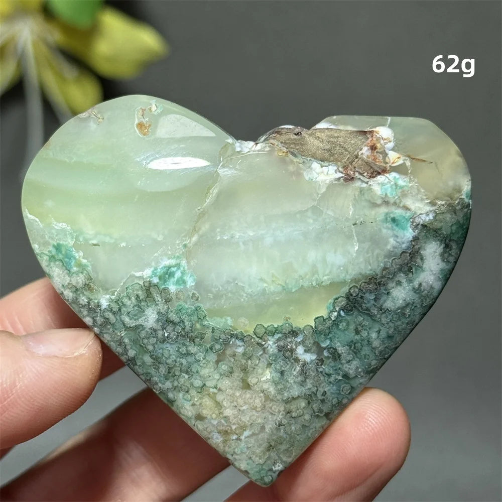 Green Cherry Agate Heart-ToShay.org