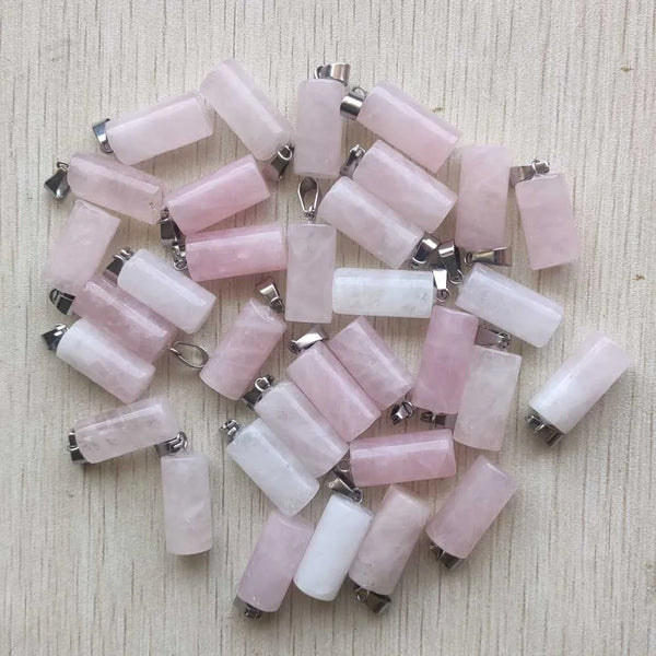 Mixed Crystal Cylinder Pendants-ToShay.org