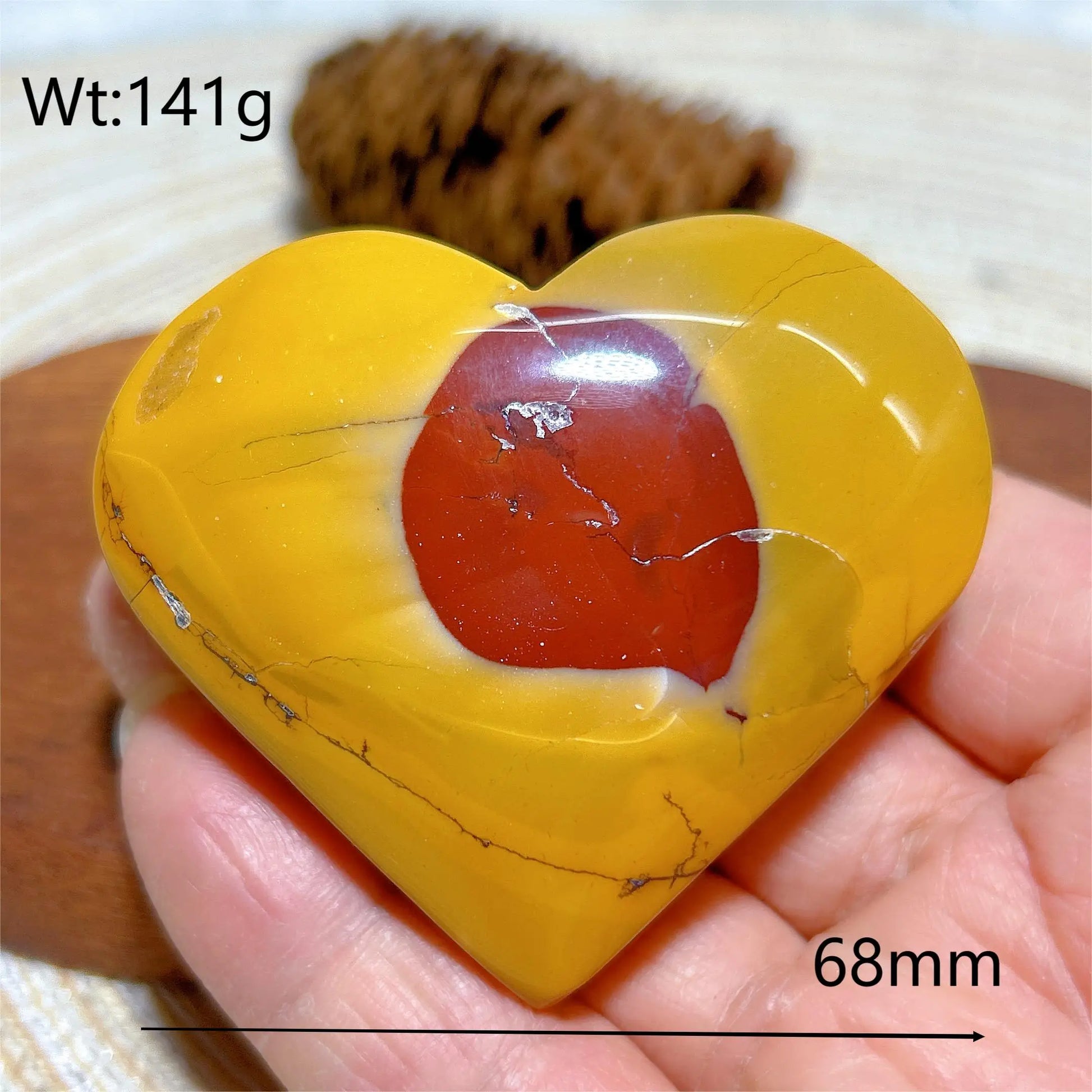 Yellow Mookaite Hearts-ToShay.org
