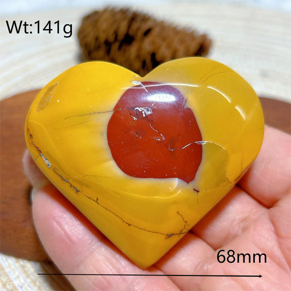 Yellow Mookaite Hearts-ToShay.org