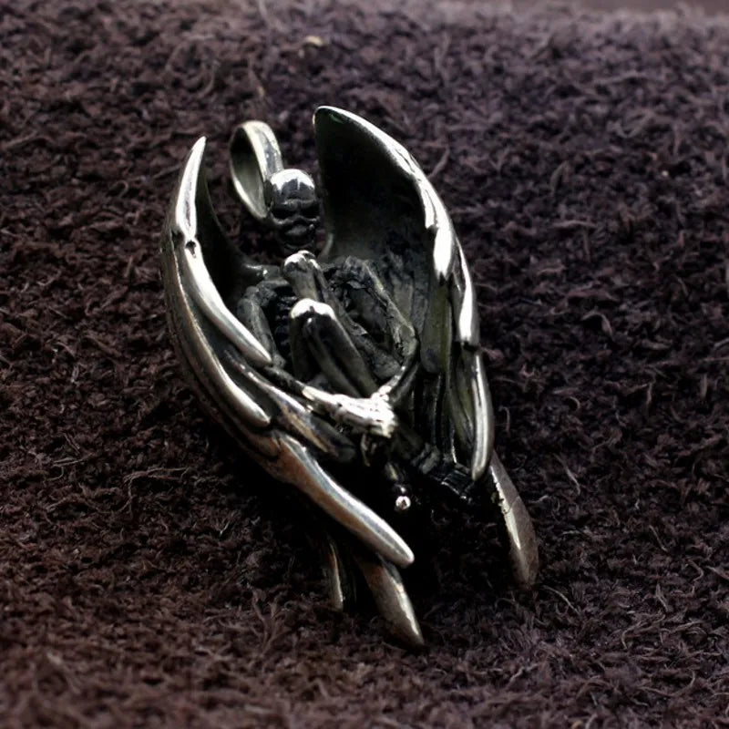 Silver Fallen Angel Pendant-ToShay.org