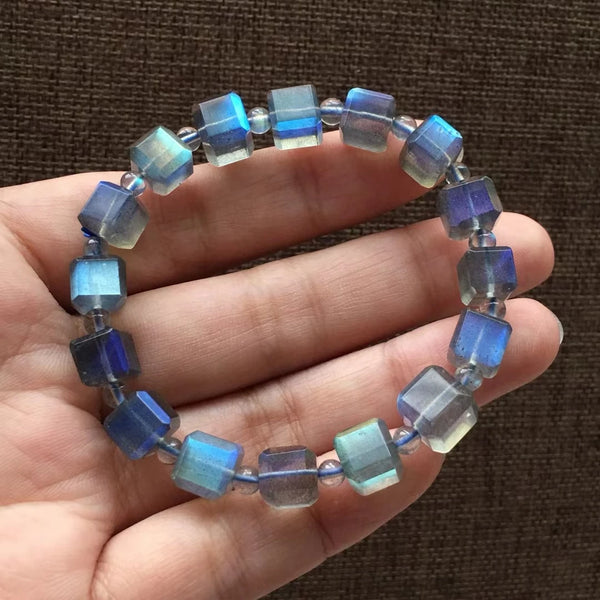 Blue Labradorite Cube Bracelet-ToShay.org